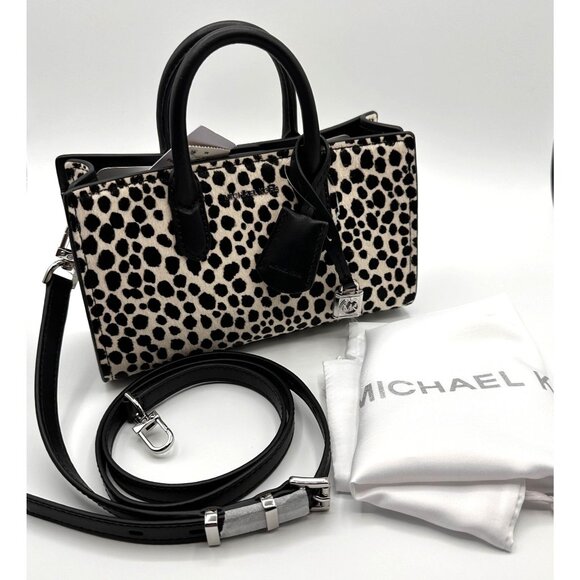 Michael Kors Scarlett Extra Small Cheetah Print Calf Hair Crossbody Bag NWT - Picture 1 of 16